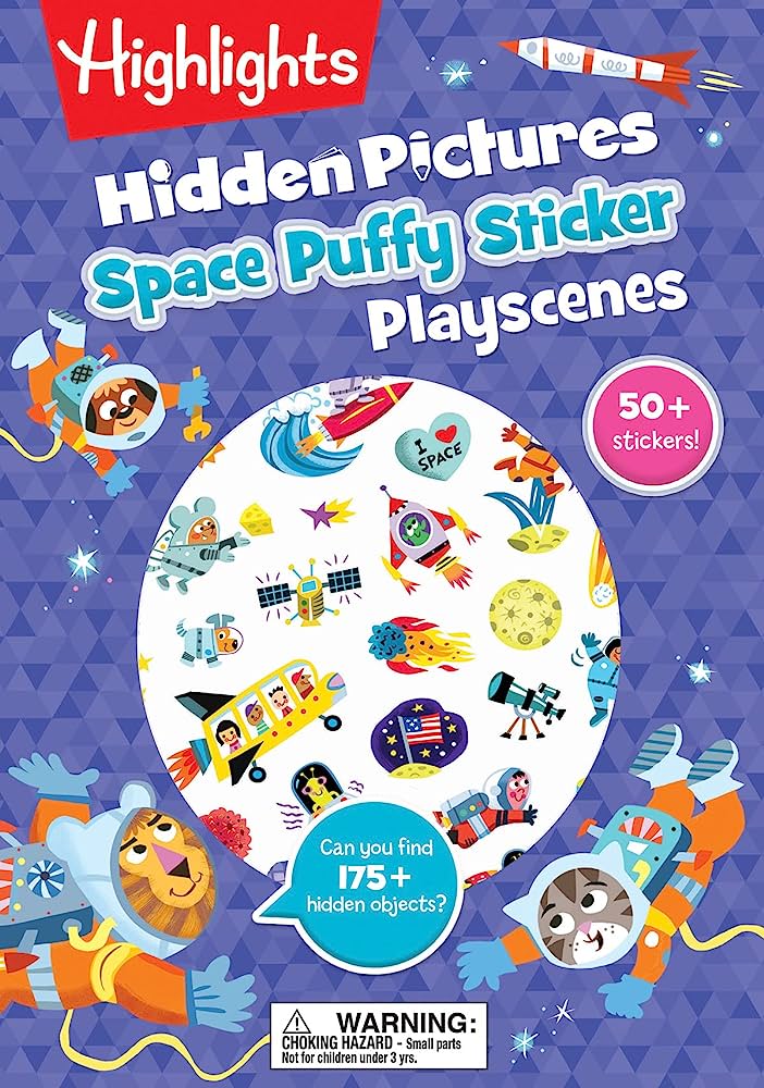 Puzzle Book<br> Highlights<br> Hidden Pictures<br> Puffy Stickers (Space)