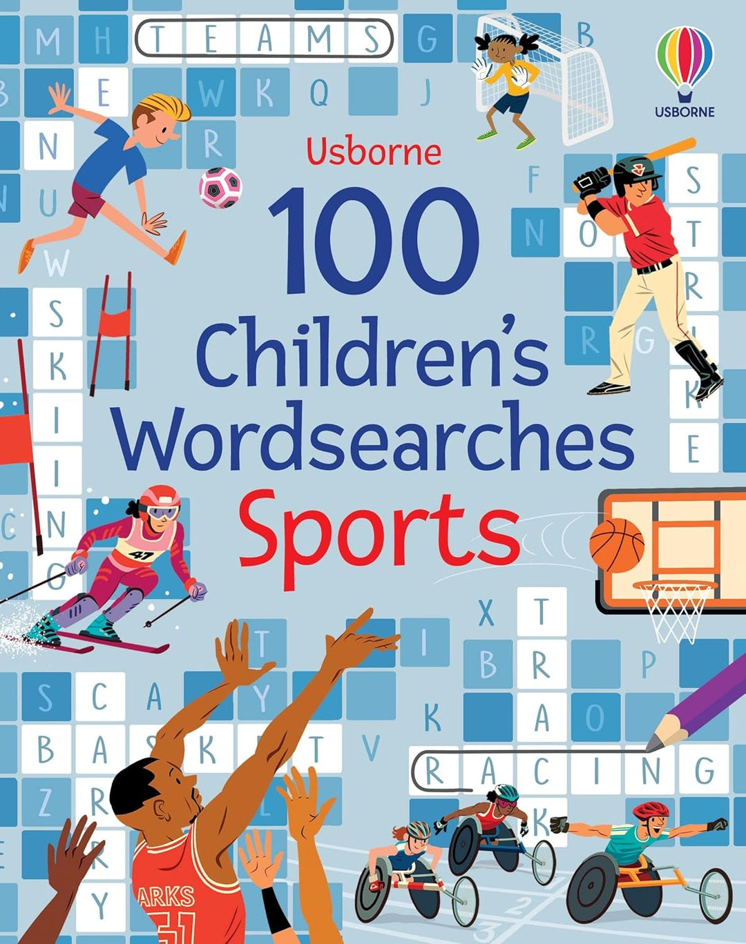 Activity Book<br> Usborne<br> 100 Children's Wordsearches<br> Sports