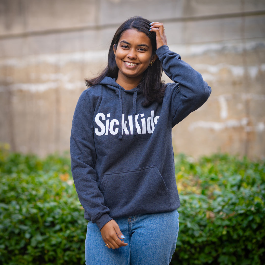 Adult SickKids Pullover Hoodie (Heather Grey/White)