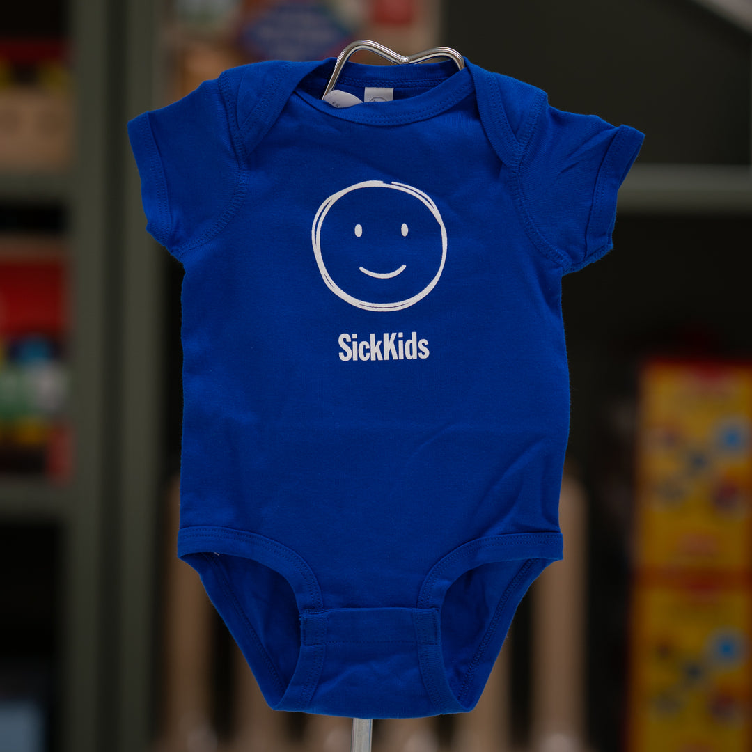 Infant<br> SickKids Onesie<br> Smiley Face<br> Royal Blue