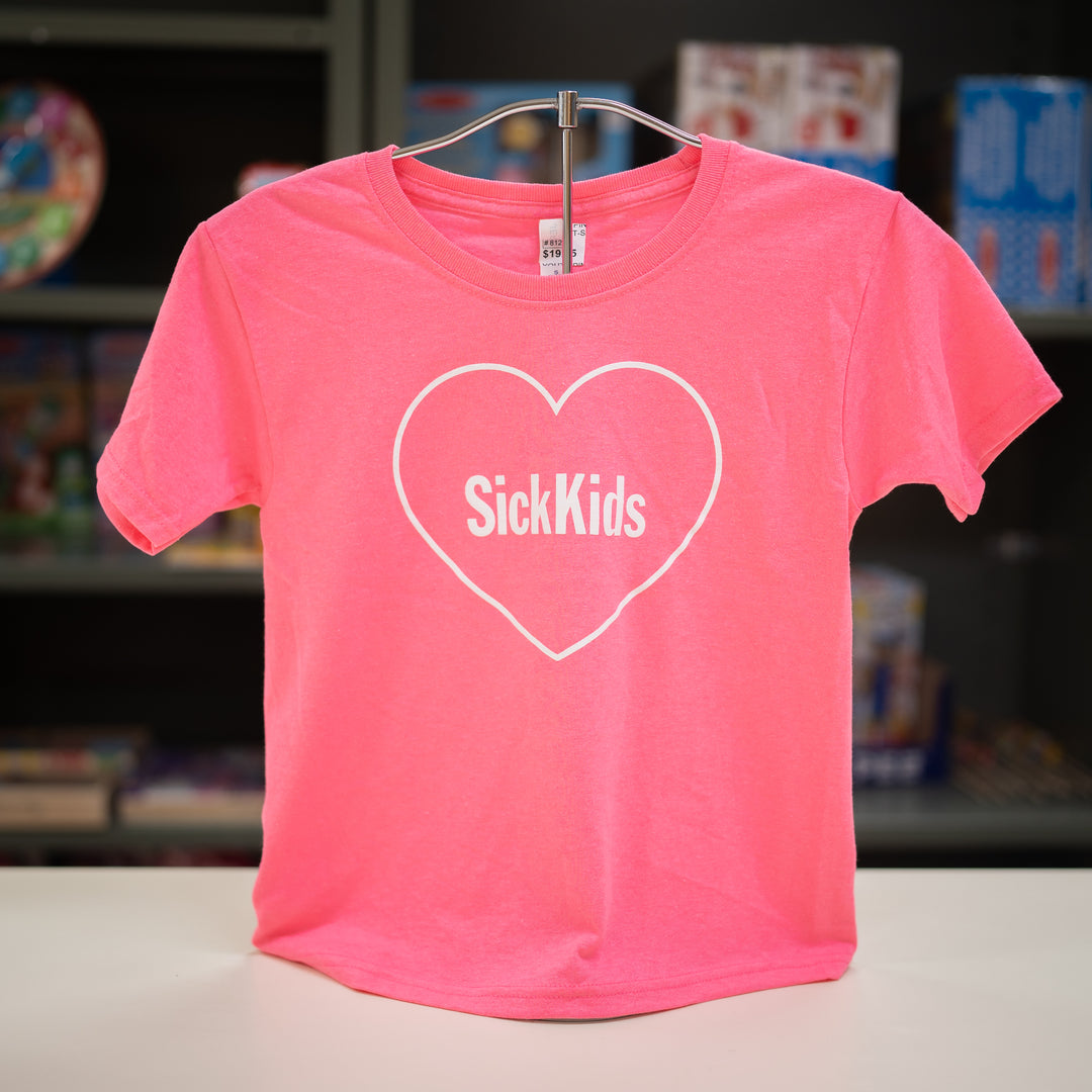 Youth T-Shirt<br>SickKids Heart<br> (Pink)
