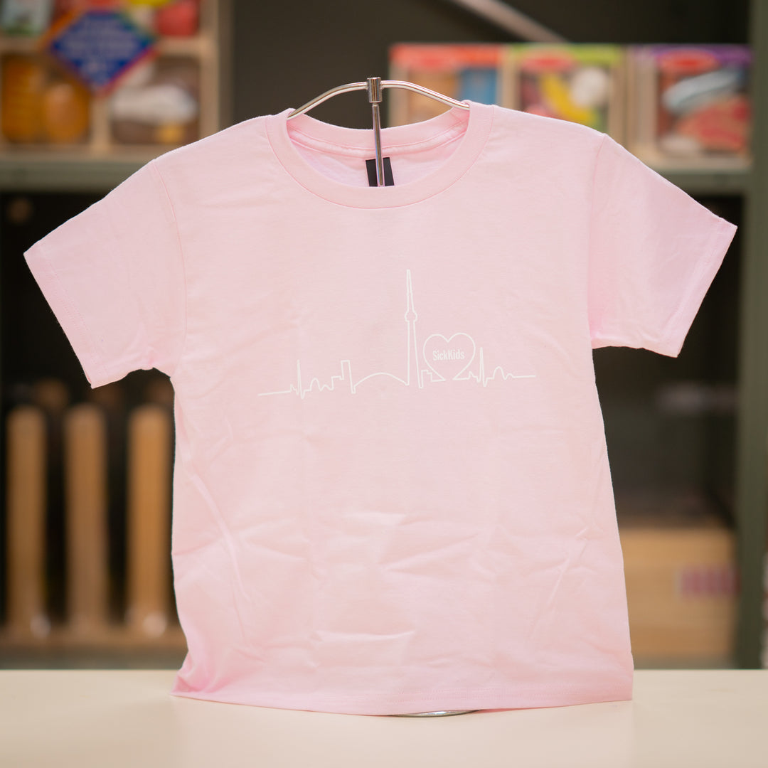 Youth SickKids T-Shirt (Skyline/Light Pink)