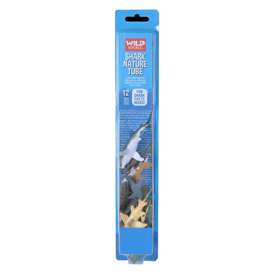 Wild Republic<br> Nature Tube<br> Sharks<br> (12-Pieces)