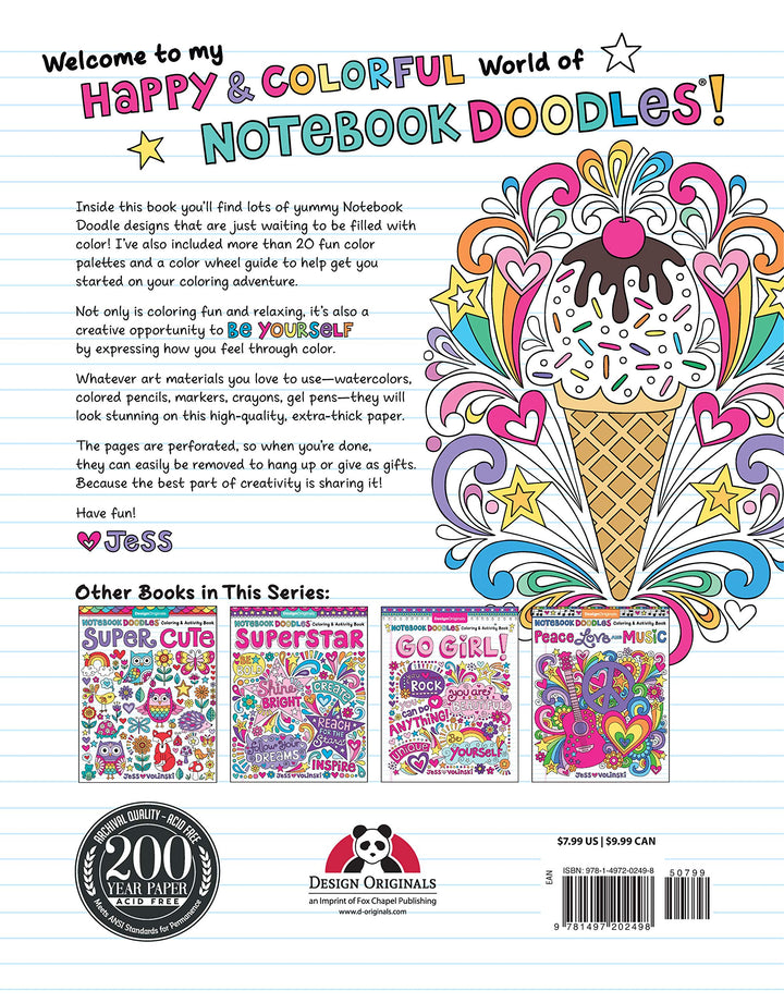 Activity Book<br> Notebook Doodles<br> Sweets & Treats