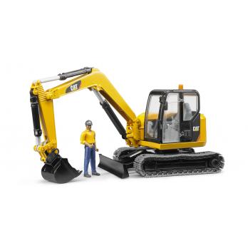 Bruder (CAT)<br> Mini Excavator<br> (with Worker)