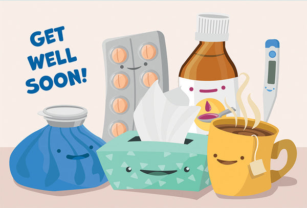 Greeting Card<br> Get Well Soon<br> Here for You