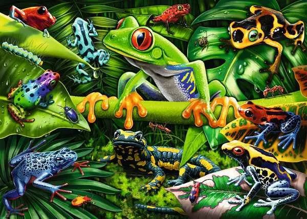 Jigsaw Puzzle<br> 35 Pieces<br> Amazing Amphibians