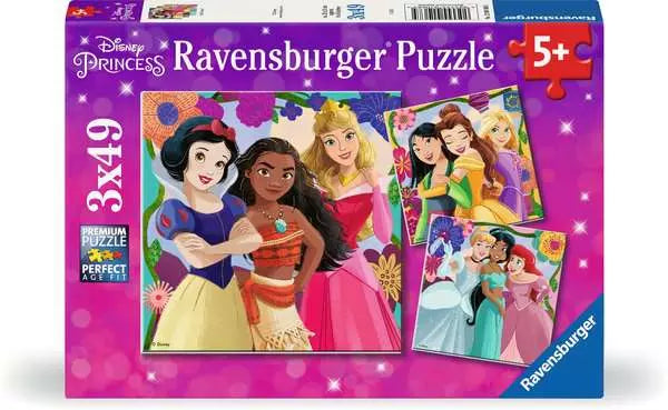 Jigsaw Puzzle<br> 49 Pieces (x3)<br> Disney Princess