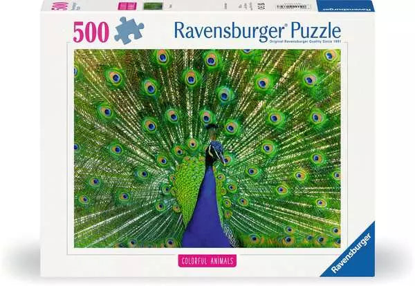 Jigsaw Puzzle<br> 500 Pieces<br> Peacock