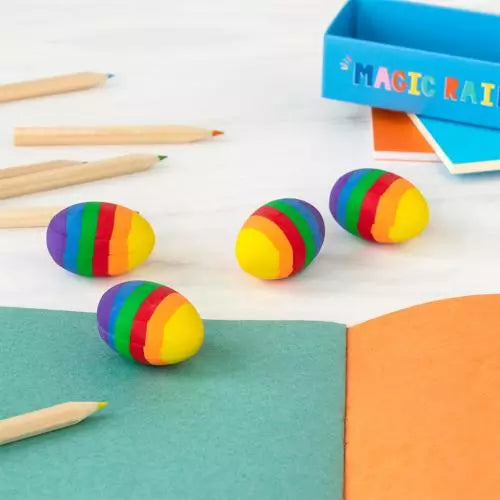 Eraser Set<br> Rex London<br> Rainbow Egg (4-Pack)