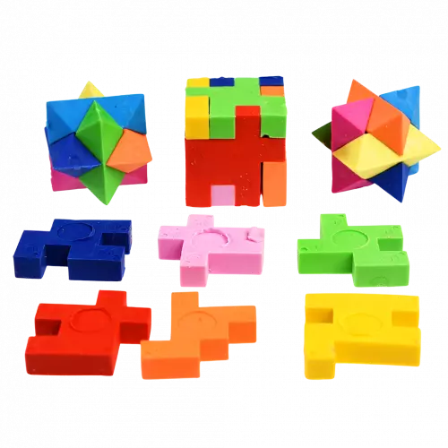 Eraser Set<br> Rex London<br> 3D Puzzles (4-Pack)
