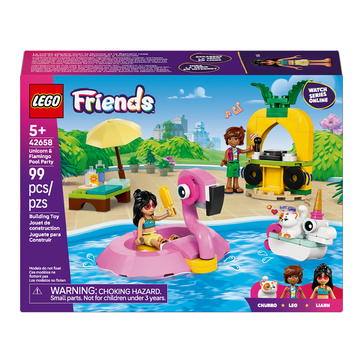 LEGO Friends<br> Unicorn & Flamingo Pool Party<br> 42658