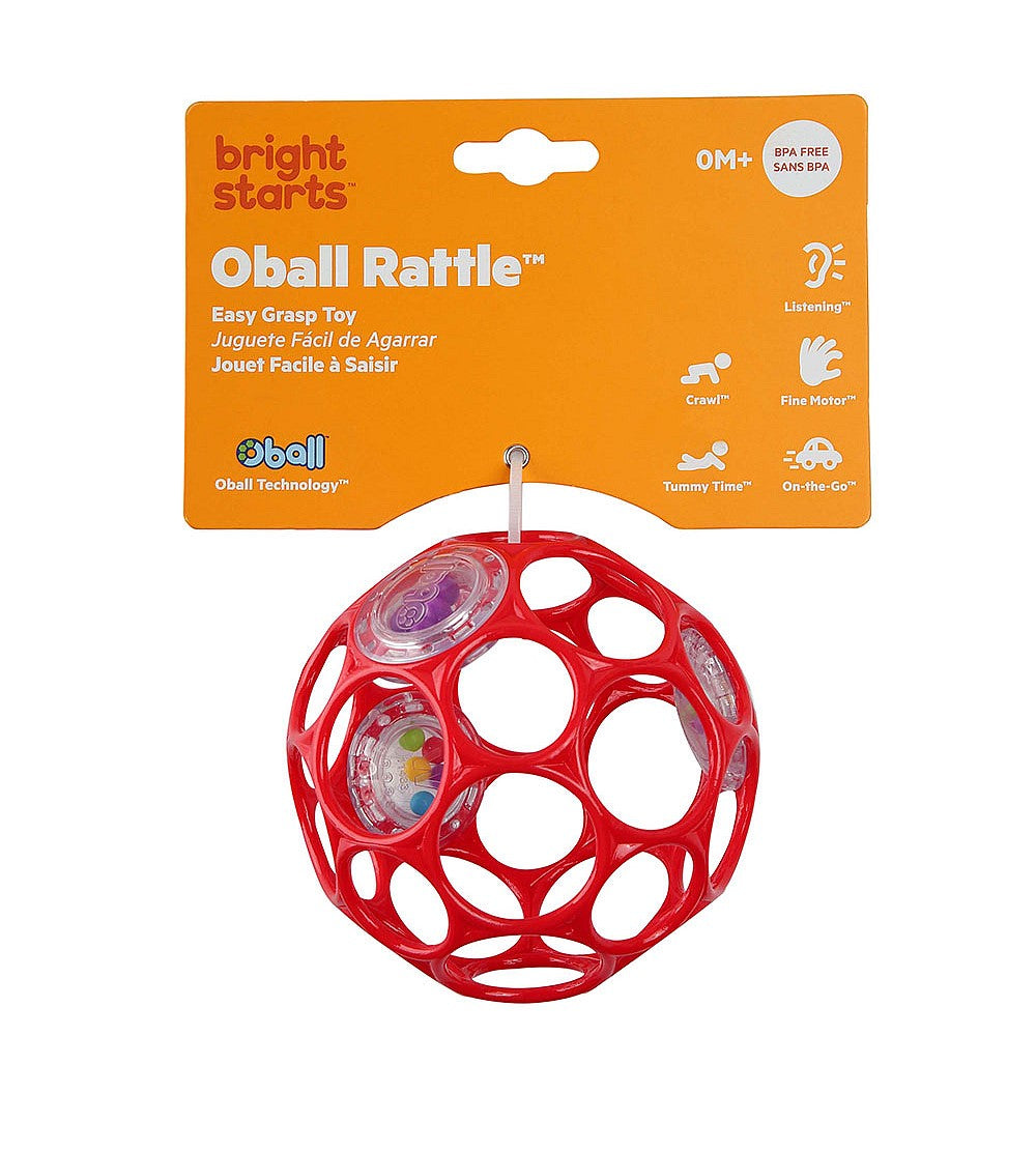 Bright Starts<br> Oball Rattle (4")<br> Assorted Colours