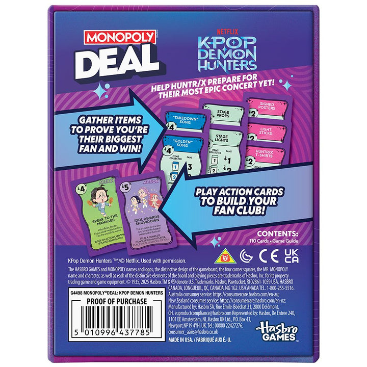Card Game<br> Monopoly Deal<br> K-Pop Demon Hunters