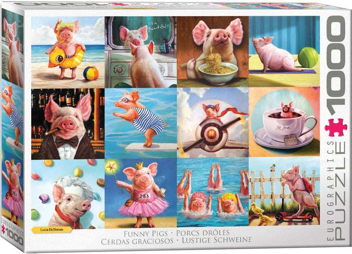1000 Pieces<br> Jigsaw Puzzle<br> Funny Pigs