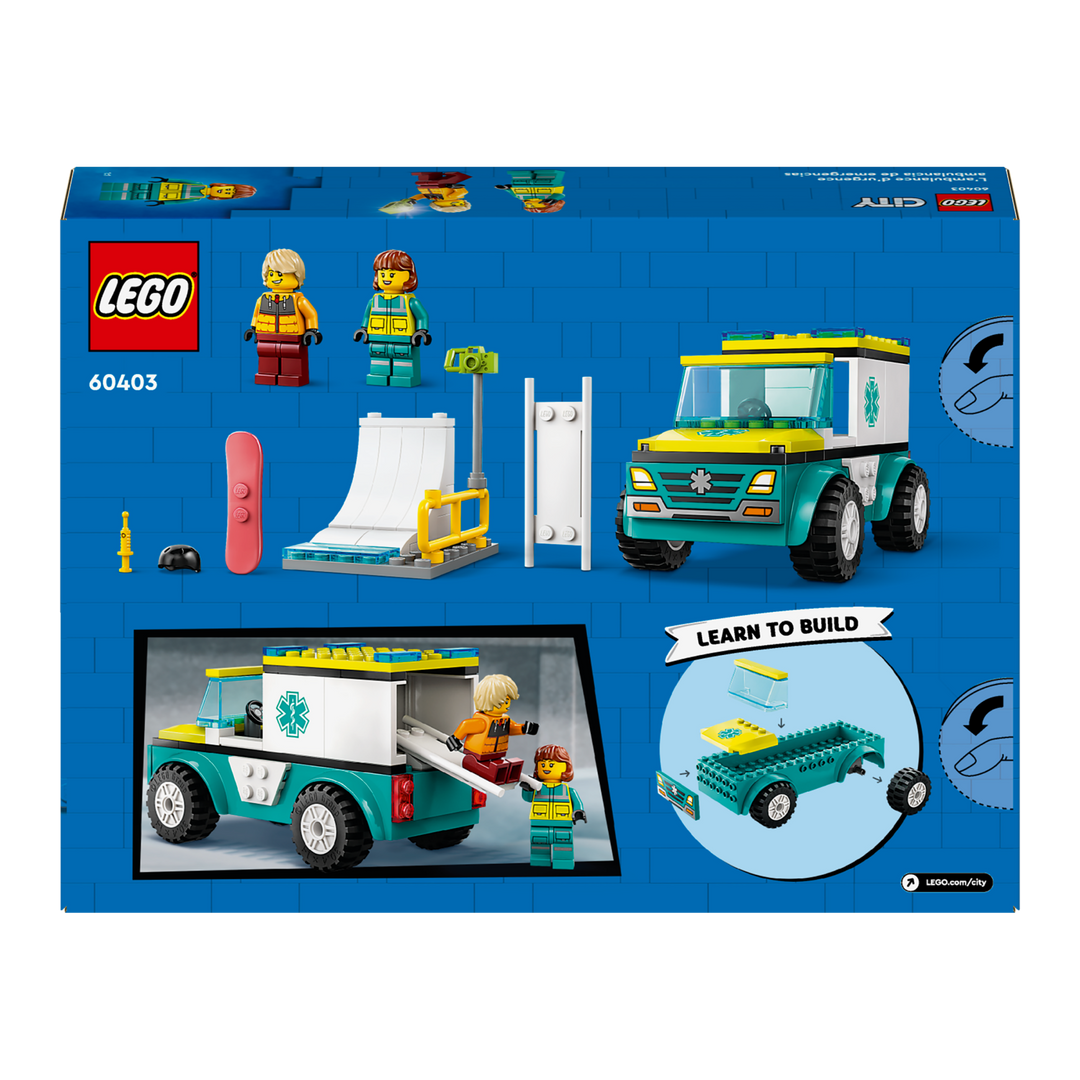 LEGO City<br> Emergency Ambulance and Snowboarder<br> 60403