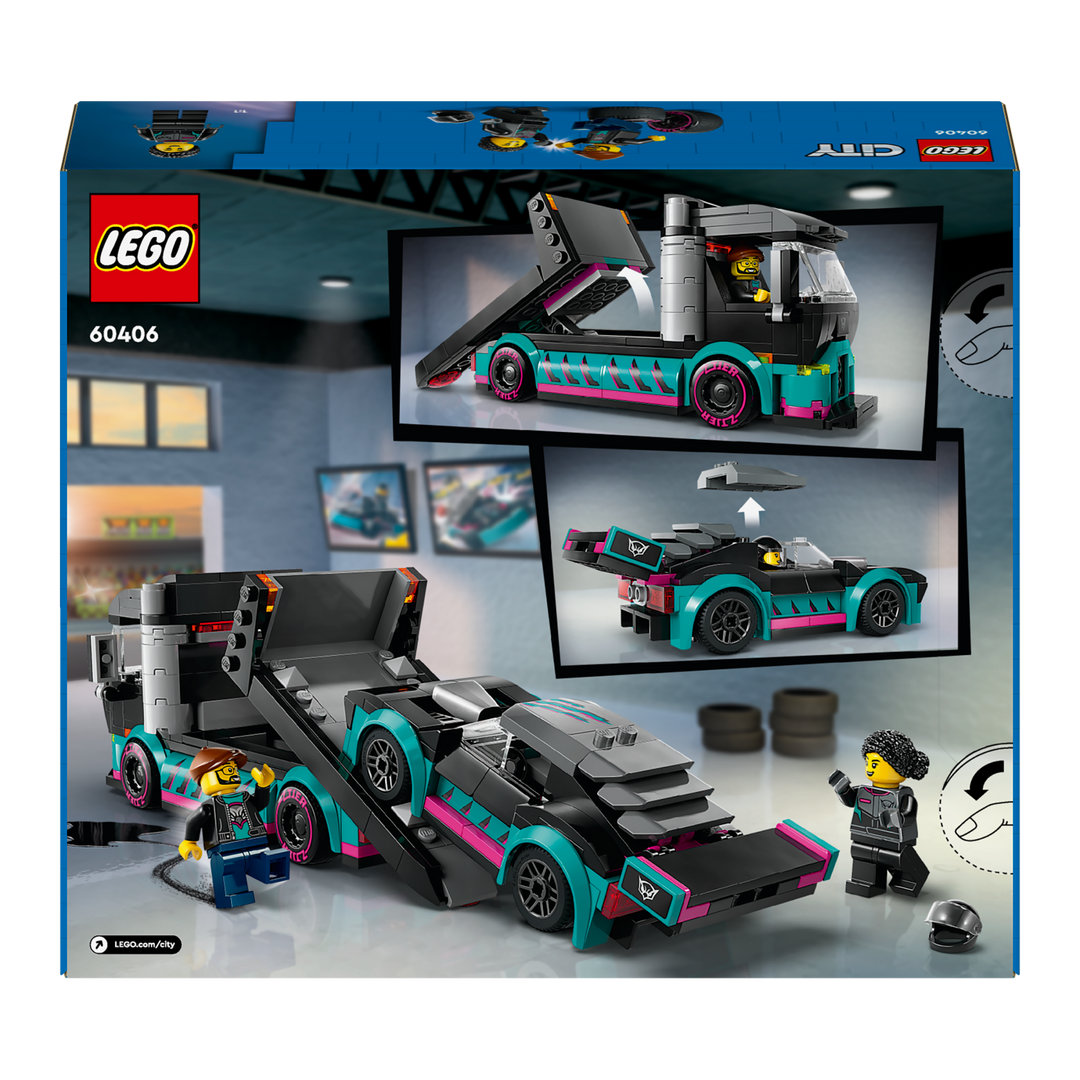 LEGO City<br> Race Car and Car Carrier Truck<br> 60406