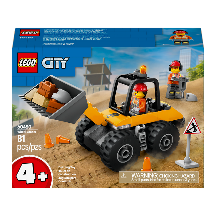 LEGO City<br> Yellow Construction Wheel Loader<br> 60450