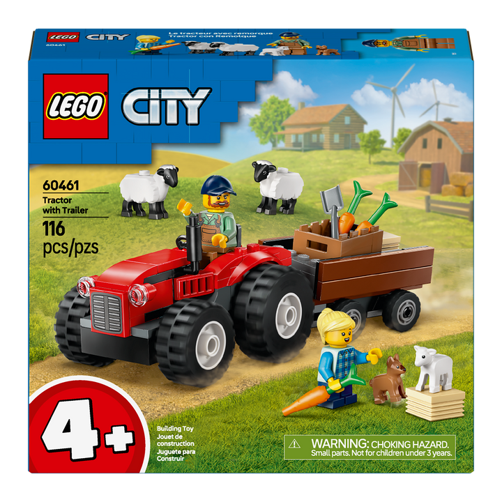 LEGO City<br> Red Farm Tractor with Trailer & Sheep<br>60461