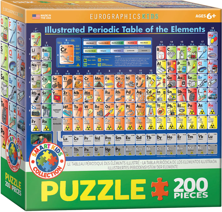 200 Pieces<br> Jigsaw Puzzle<br> Periodic Table Elements