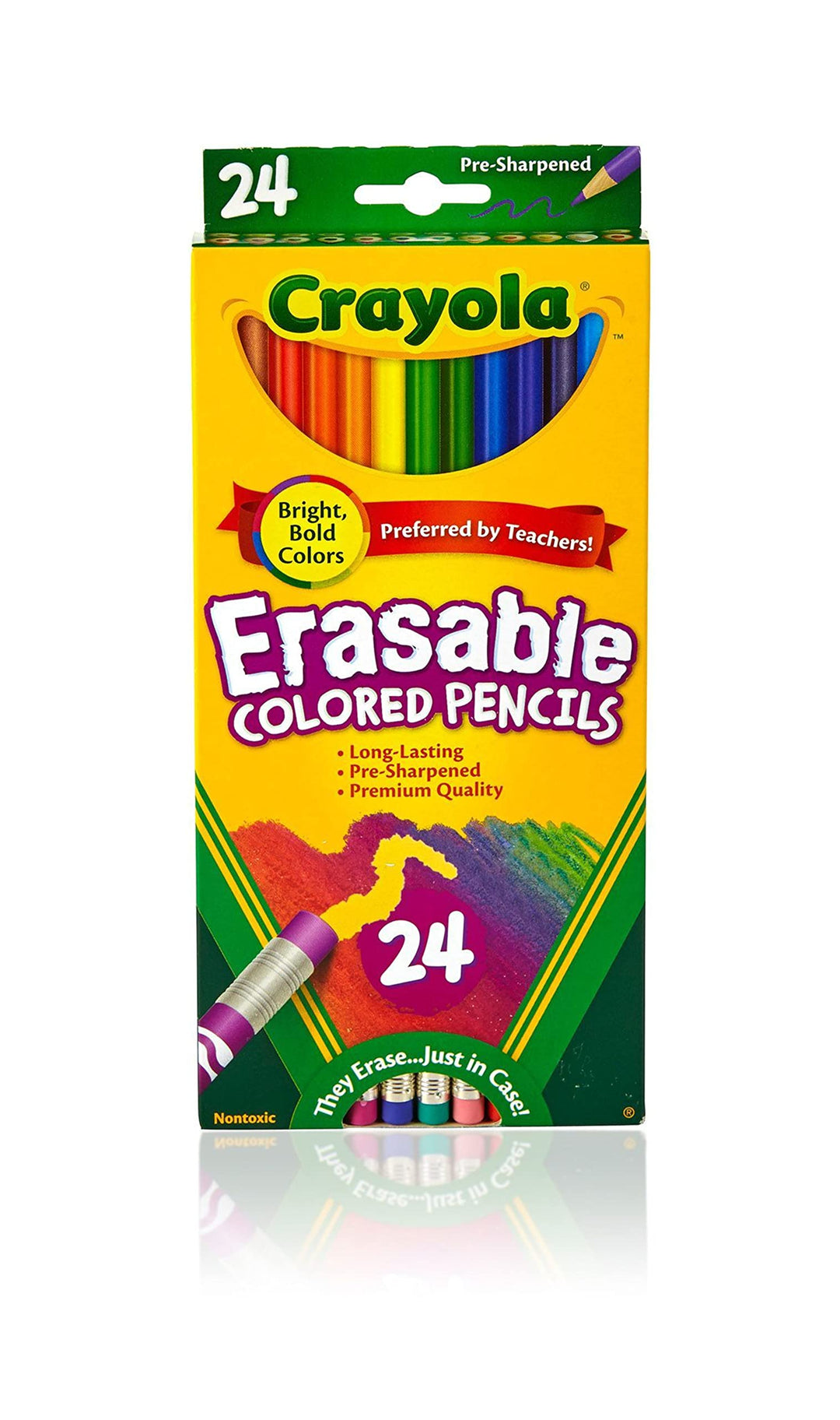 Crayola<br> Coloured Pencils<br> Eraseable<br> (24 Pack)