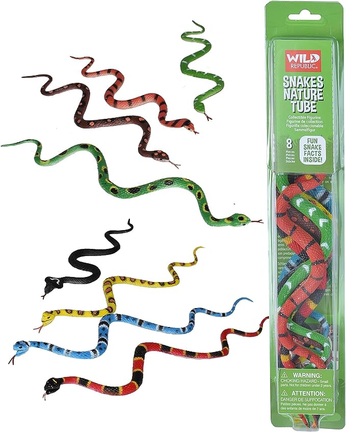 Wild Republic<br> Nature Tube<br> Snakes<br> (8-Pieces)
