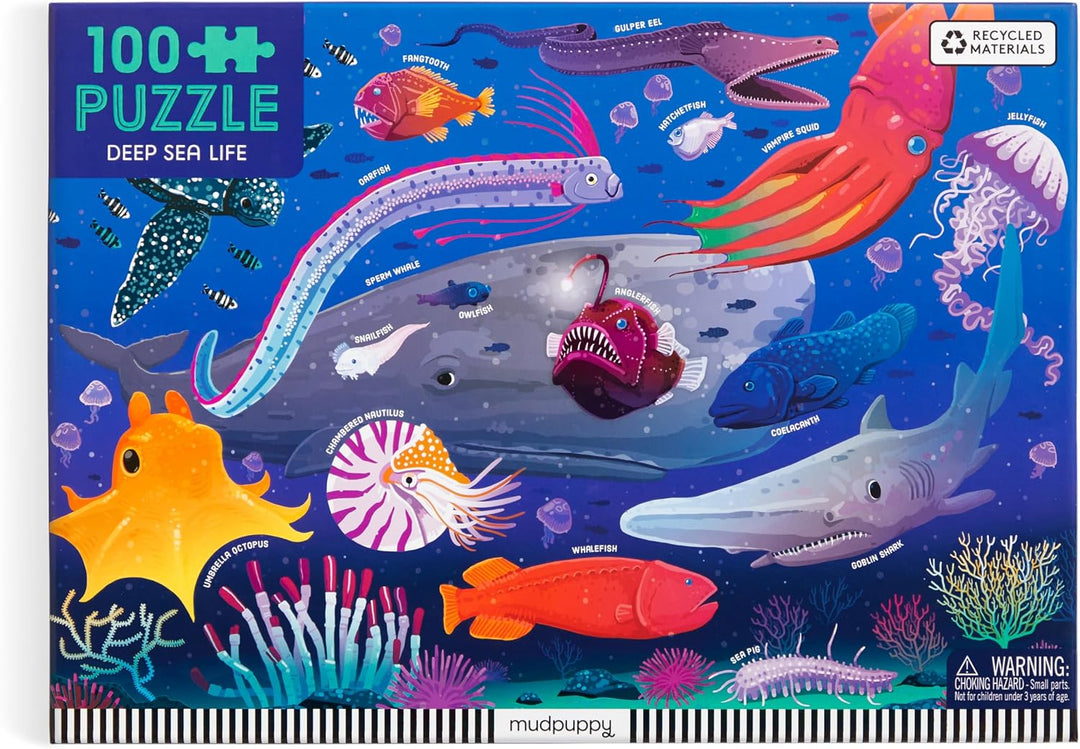 100 Pieces<br> Jigsaw Puzzle<br> Deep Sea Life