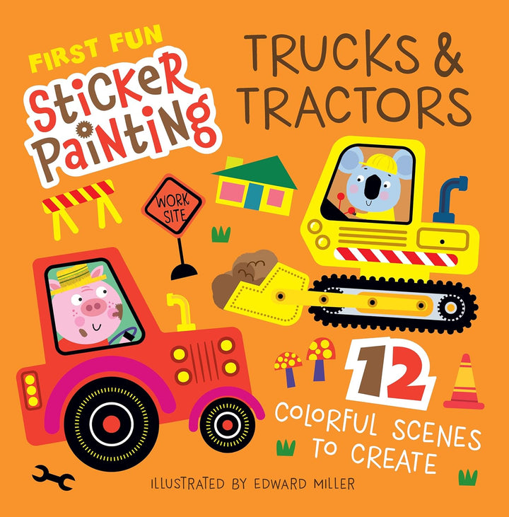 First Fun<br> Sticker Painting<br> Trucks & Tractors