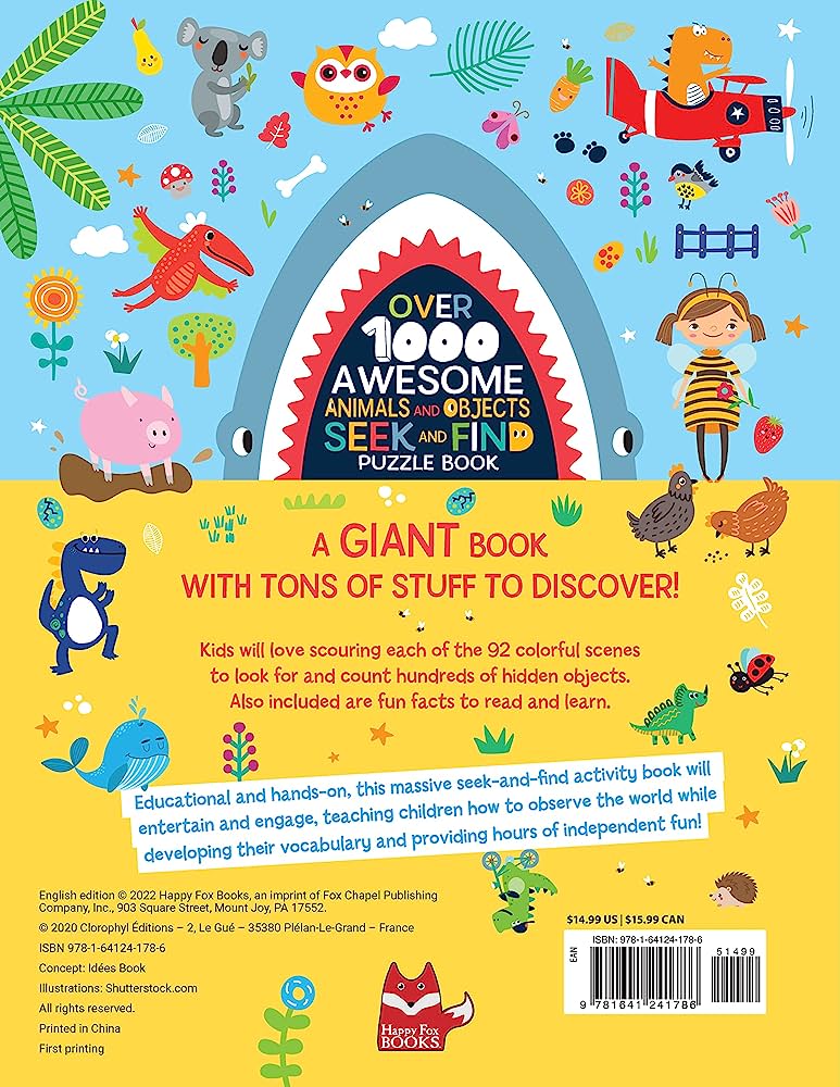 Puzzle Book<br> Seek and Find<br> Animals and Objects