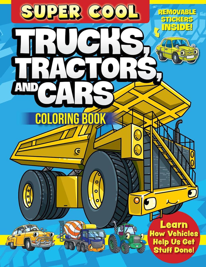 Colouring Book<br> Trucks, Tractors, and Cars