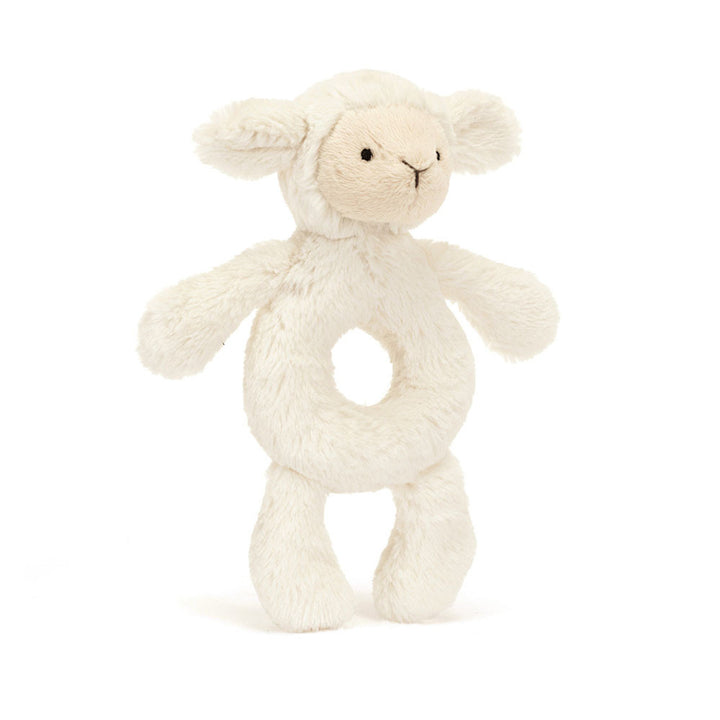 Jellycat<br> Bashful Lamb<br> Ring Rattle (7")