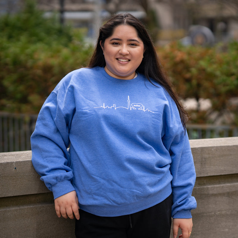 Adult SickKids Crewneck Sweater (Skyline/Heather Royal)