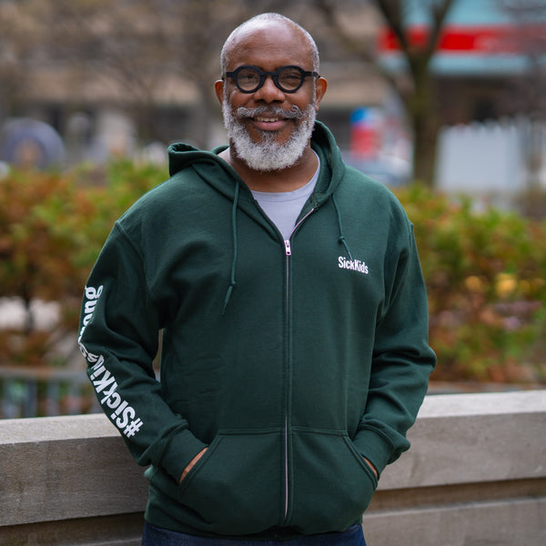 Adult<br> Full-Zip Hoodie<br> SickKids (Forest Green)