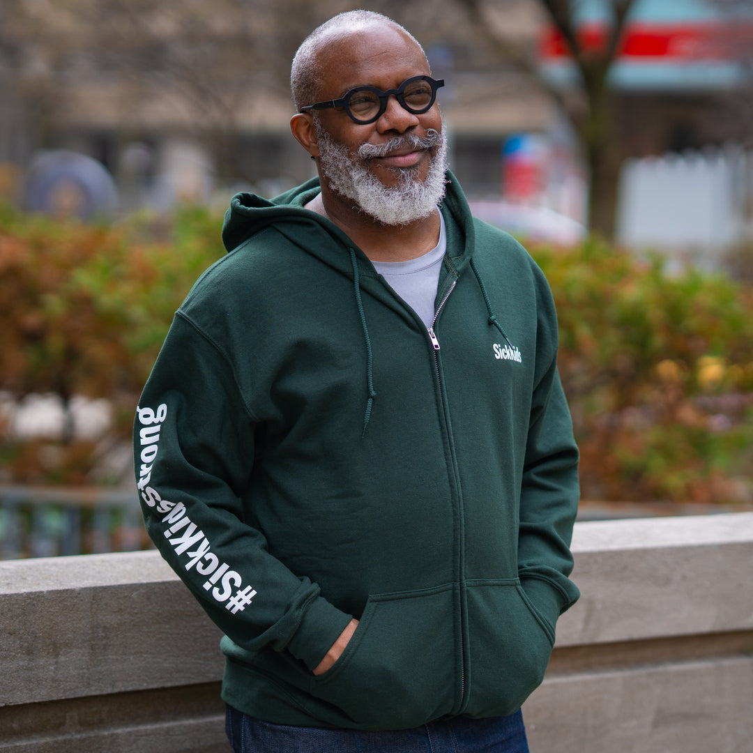 Adult<br> Full-Zip Hoodie<br> SickKids (Forest Green)