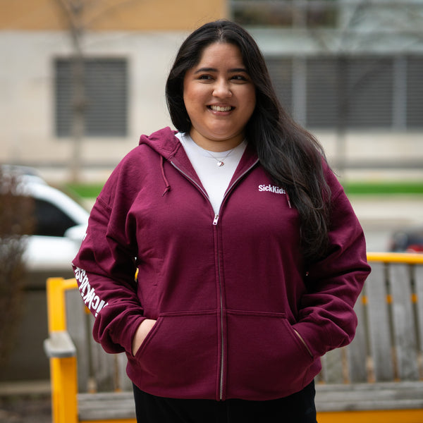 Adult<br> Full-Zip Hoodie<br> SickKids (Maroon)