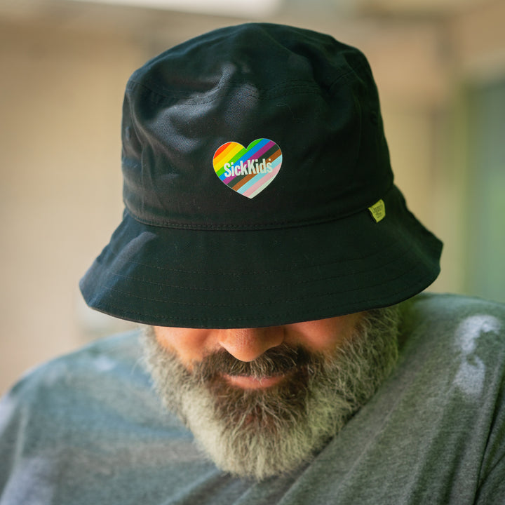 Adult<br> Bucket Hat<br> Rainbow Heart