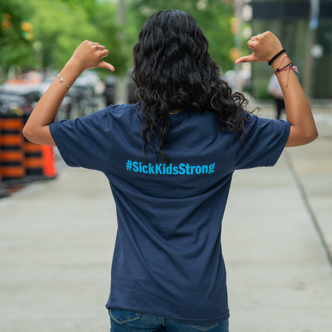 Youth<br> SickKids<br> Skyline T-Shirt<br> Navy Blue/Blue