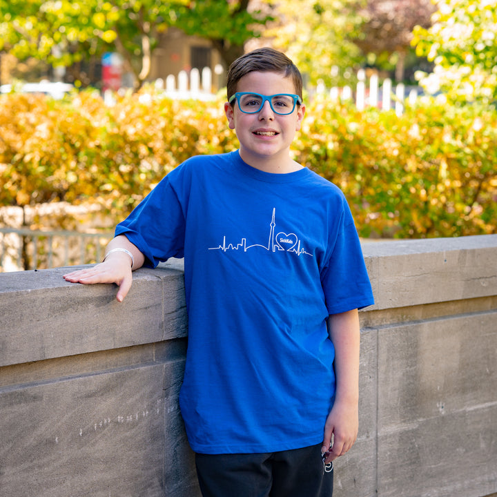 Youth SickKids T-Shirt (Skyline/Royal Blue)