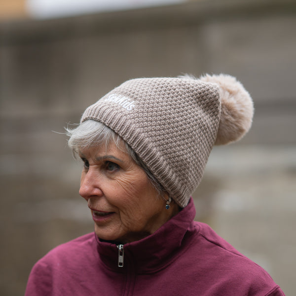 Adult<br> Jacquard Knit<br> Pom Pom Toque