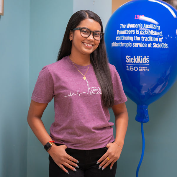 Adult SickKids<br> Skyline T-Shirt<br> (Heather Maroon)