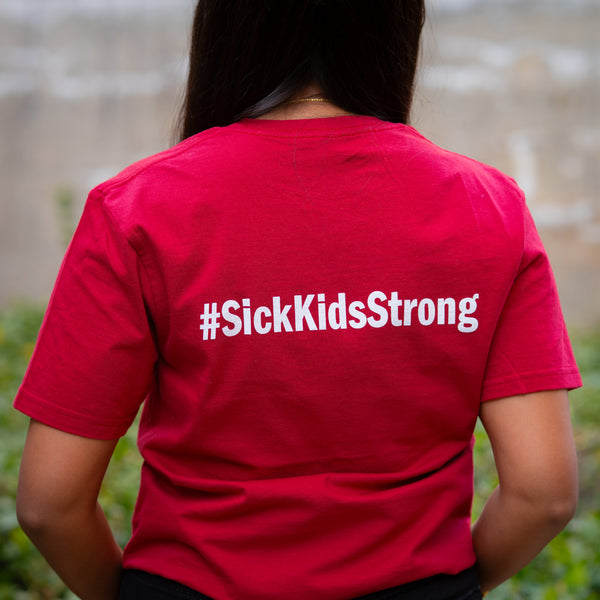 Adult SickKids<br> Skyline T-Shirt<br> (Dark Red)