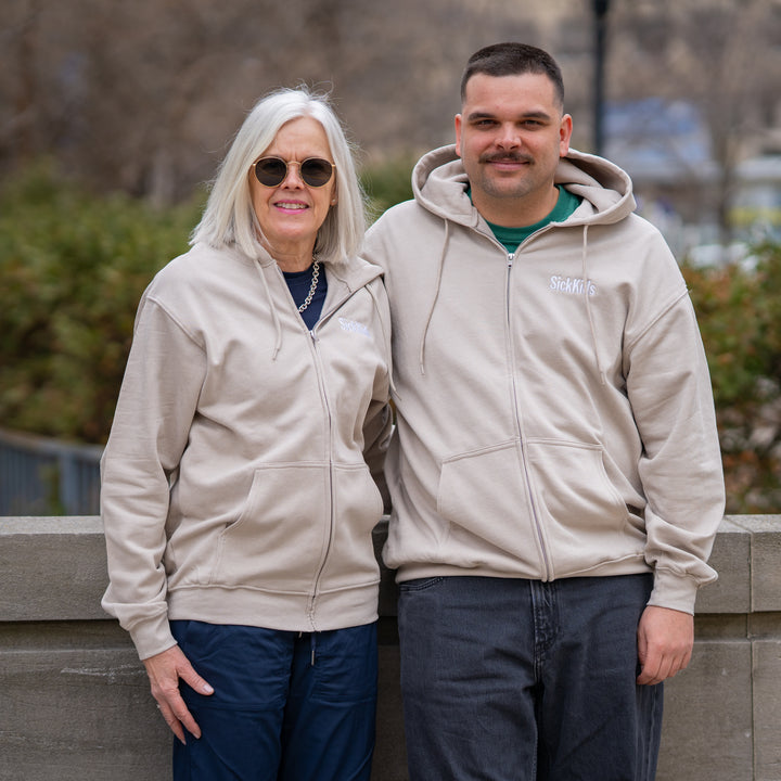 Adult SickKids Full-Zip Hoodies (Sand)