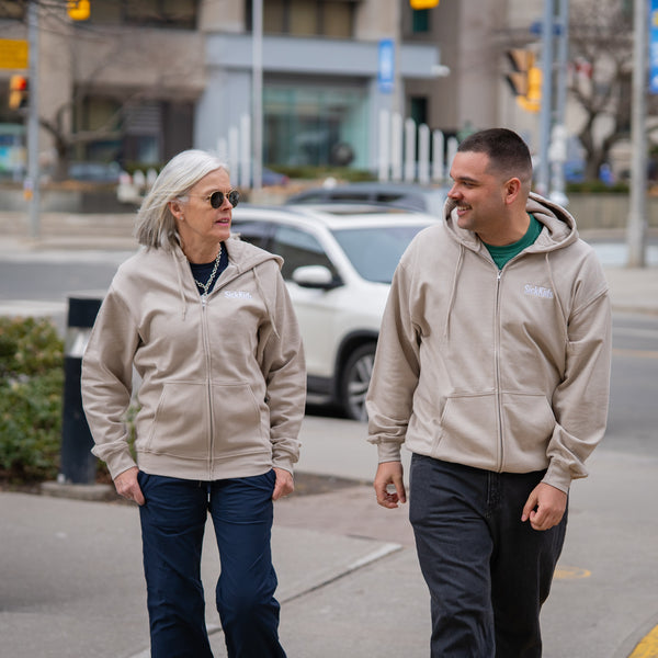 Adult SickKids Full-Zip Hoodies (Sand)