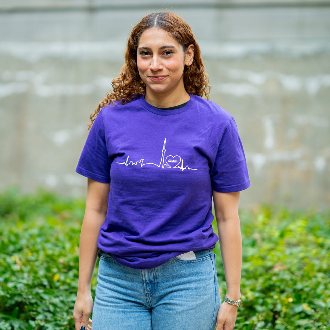 Adult SickKids<br> Skyline T-Shirt<br> (Purple)
