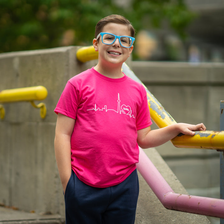 Youth<br> Skyline T-Shirt<br> (Hot Pink)