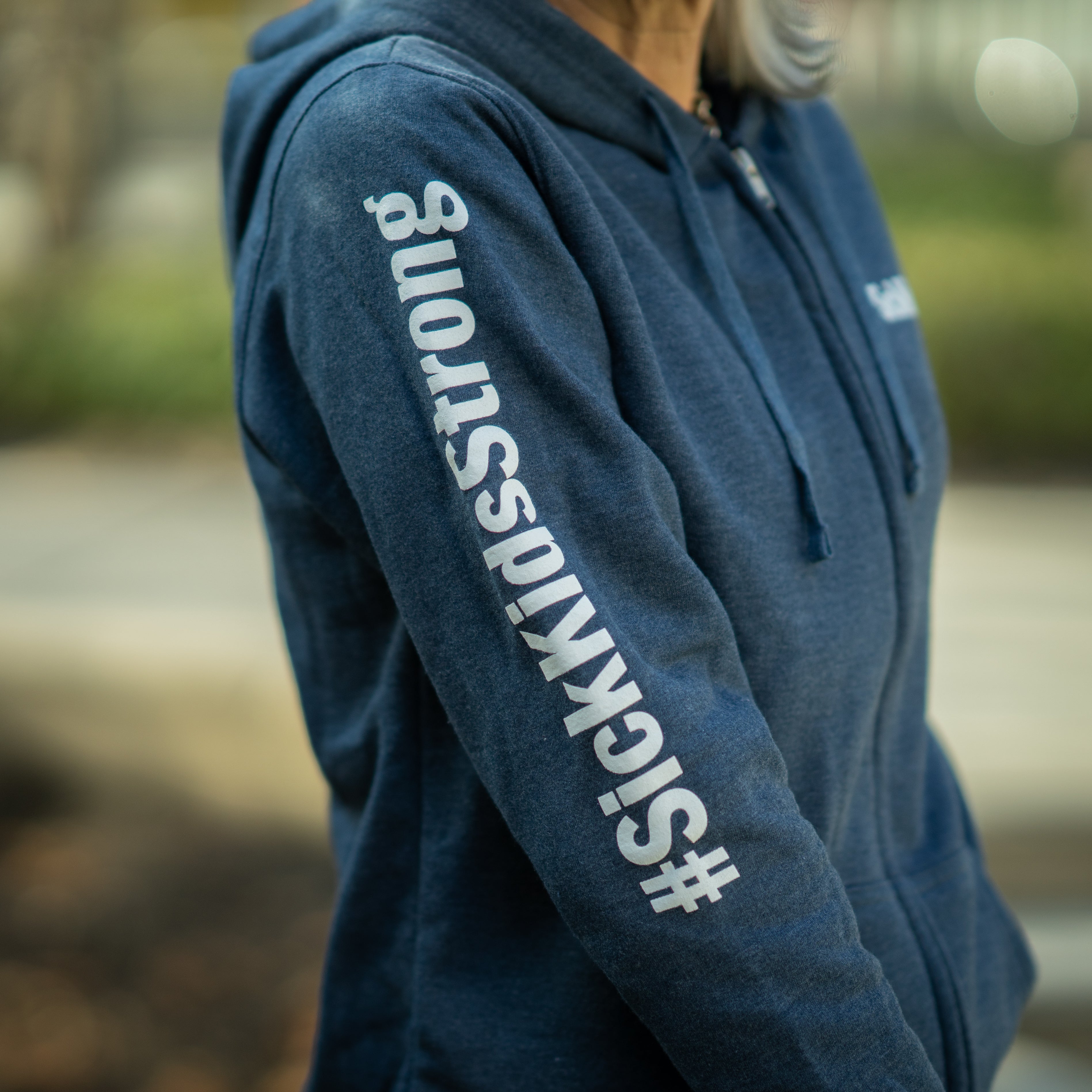 Adult, Full-Zip Hoodie, Sickkids (Heather Navy)