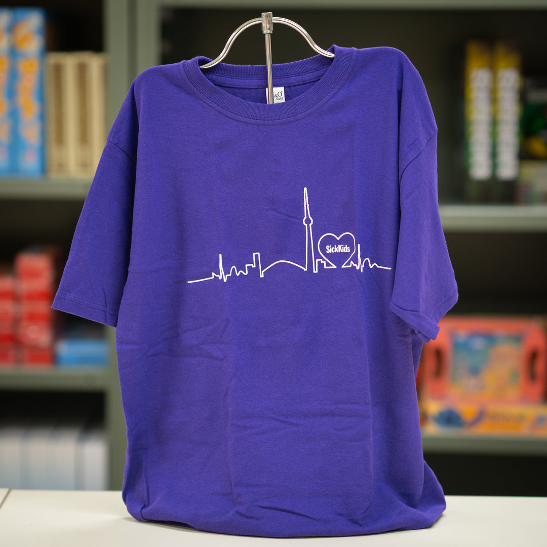 Youth SickKids T-Shirt (Skyline/Purple)