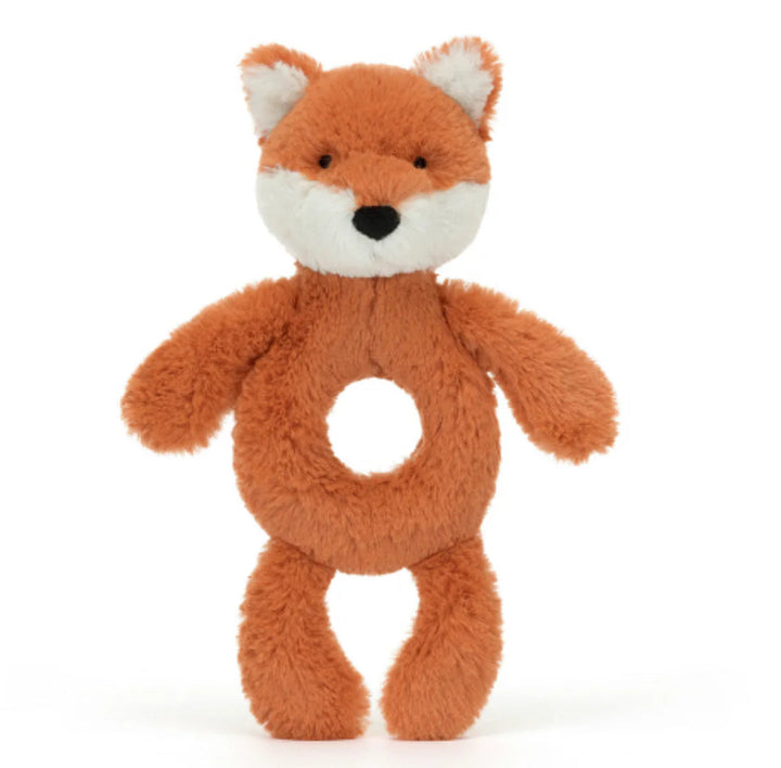 Jellycat<br> Bashful Fox Cub<br> Ring Rattle (7")<br>