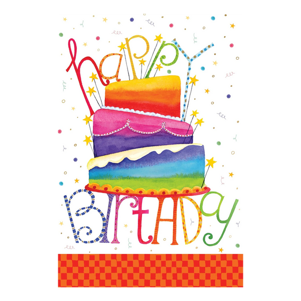 Greeting Card<br> Birthday<br> Glitter Cake
