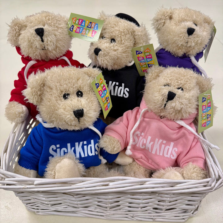 SickKids Teddy Bear with Hoodie (Light Cream/10")